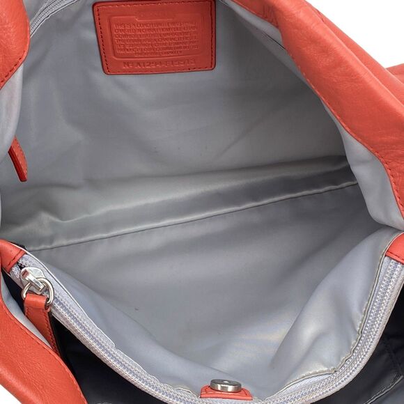 Coach Ashley Carryall Satchel F15513 Salmon/Coral Shoulder Bag - Picture 11 of 16